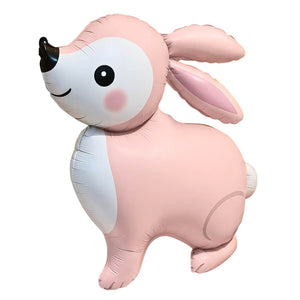 pastel pink bunny rabbit foil balloon easter party decoration