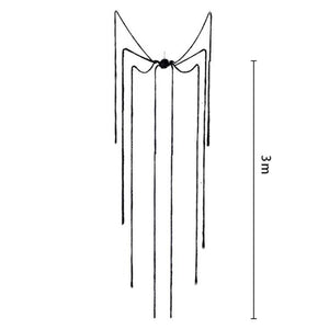 Black Soft-legged Spider 3m Halloween Decorations