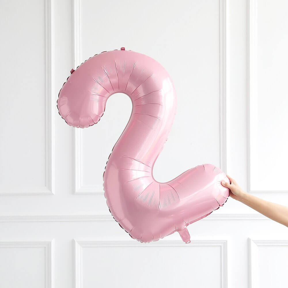 40-inch Jumbo Pastel Pink Number 2 Foil Balloon