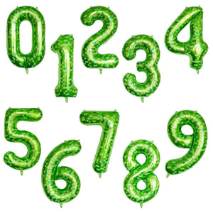 40 inch video game pixel number balloons 0 to 9 for kids birthday