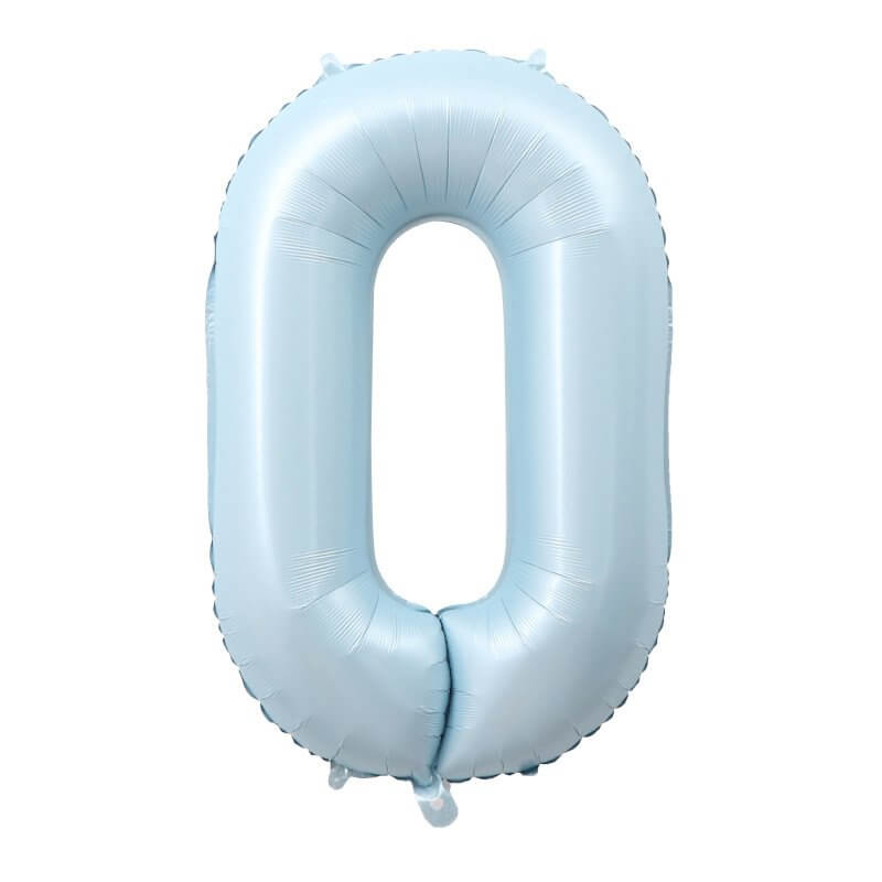 40-inch Jumbo Matte Blue Number 0-9 Foil Balloon