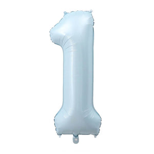 40-inch Jumbo Matte Blue Number 1 Foil Balloon
