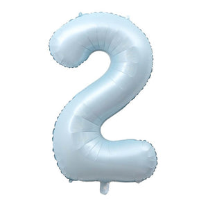 40-inch Jumbo Matte Blue Number 2 Foil Balloon