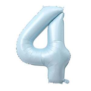 40-inch Jumbo Matte Blue Number 4 Foil Balloon