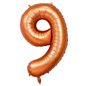 40 inch matte orange number 9 foil balloon