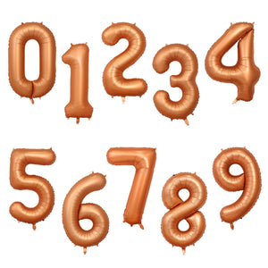 40 inch matte orange number foil balloons 0 to 9 for birthday party decorations
