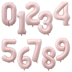 40-inch Jumbo Matte Pink Number 0-9 Foil Balloon