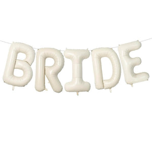 40-inch Jumbo Crream BRIDE Foil Balloon Banner