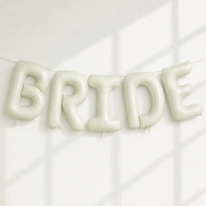 40-inch Jumbo Cream BRIDE Foil Balloon Banner