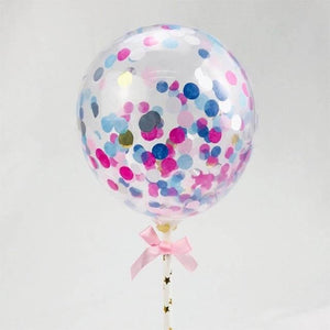 Mini Blue & Pink Confetti Balloon Wands