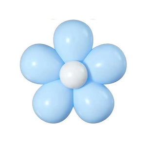 5-inch Pastel Daisy Latex Balloon Kit blue