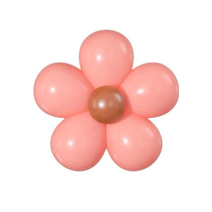 5-inch Retro Vintage Daisy Latex Balloon Kit pastel pink