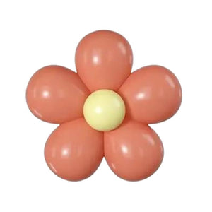 5-inch Retro Vintage Daisy Latex Balloon Kit dustry pink