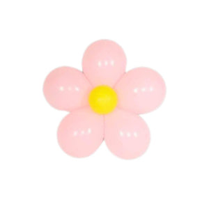 5-inch Daisy Latex Balloon Kit - pastel pink