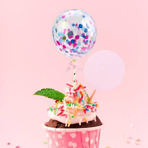 Mini colourful Confetti Balloon Wands 5 pack