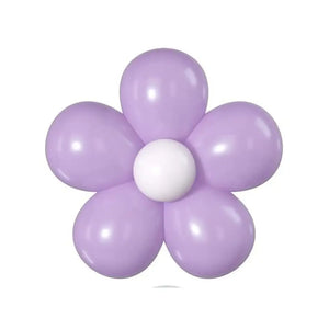 5-inch Pastel Daisy Latex Balloon Kit purple