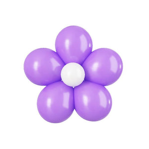 5-inch Daisy Latex Balloon Kit - purple