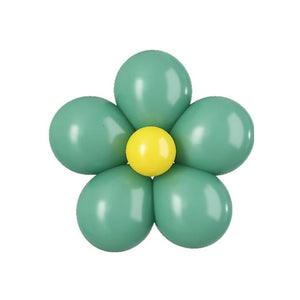 5-inch Daisy Latex Balloon Kit - retro green