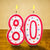 80th birthday party candle table decorations