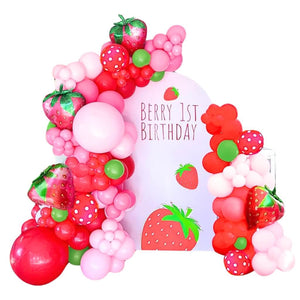 Strawberry Fruit Party Balloon Garland DIY Kit 117 pk