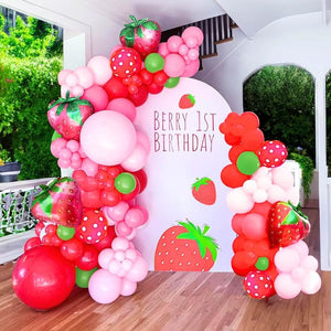 Strawberry Fruit Party Balloon Garland DIY Kit 117 pk