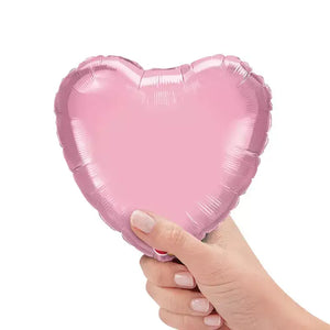 9" Pink Heart Foil Valentine's Day Party Balloon 10 Pack