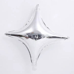 9-inch Rose Gold Four Point Star Foil Balloons 10 Pack