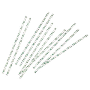 Pack of 10 Botanical Paper Straws