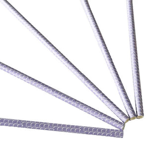 Pastel Purple Mermaid Paper Straws 8pk