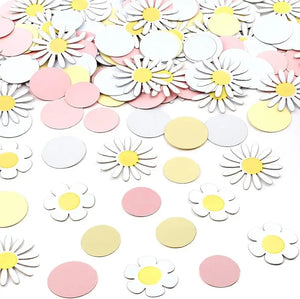 Sweet Daisy Flower Paper Confetti - Yellow & Pink