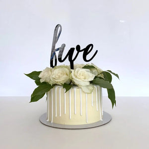 Acrylic Black 'five' Birthday Cake Topper