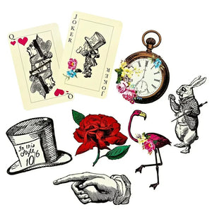 Oversized Wonderland party decorations for photo booth and wall display