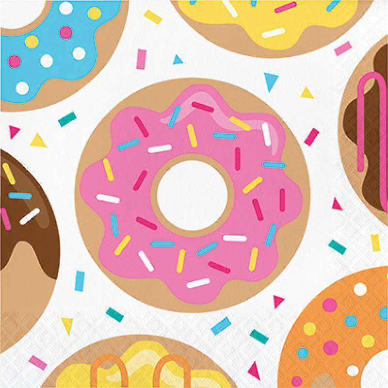 Donut Time Lunch Napkins 16 Pack