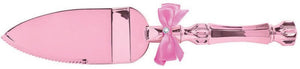 Pink Cake Server with Bow & Gem