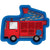 First Responders Fire Truck Shaped Paper Plates 8 Pack