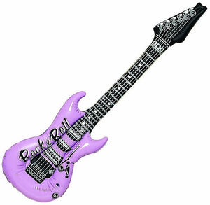 Amscan Inflatable Jukebox Rock Instrucments balloons - purple electric guitar