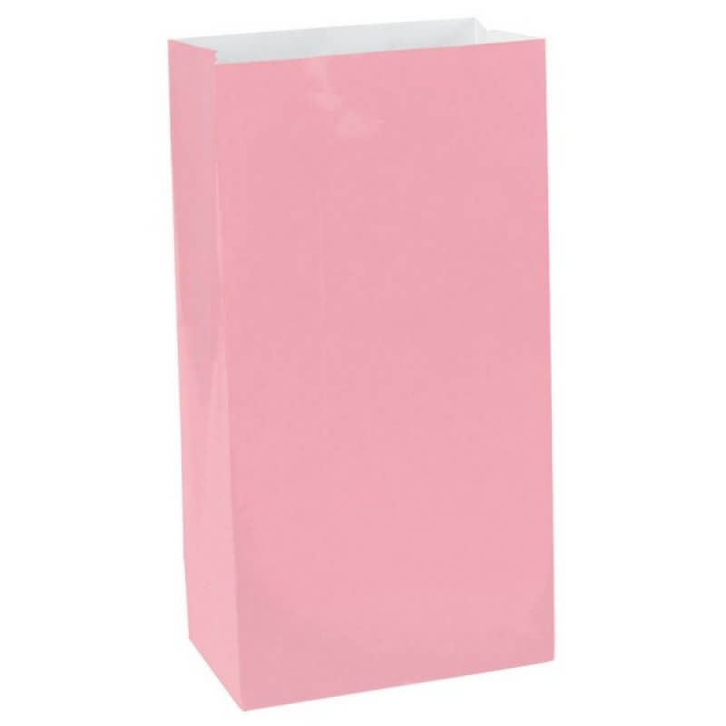 Large Paper Treat Bags 12pk - New Pink