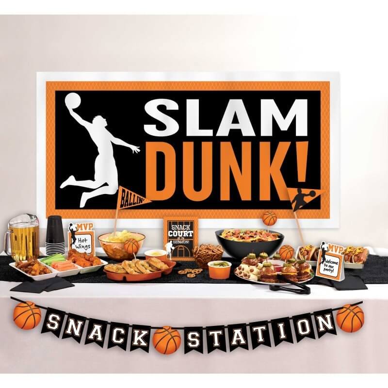 amscan Nothing But Net Basketball Delux Buffet Decorating Kit