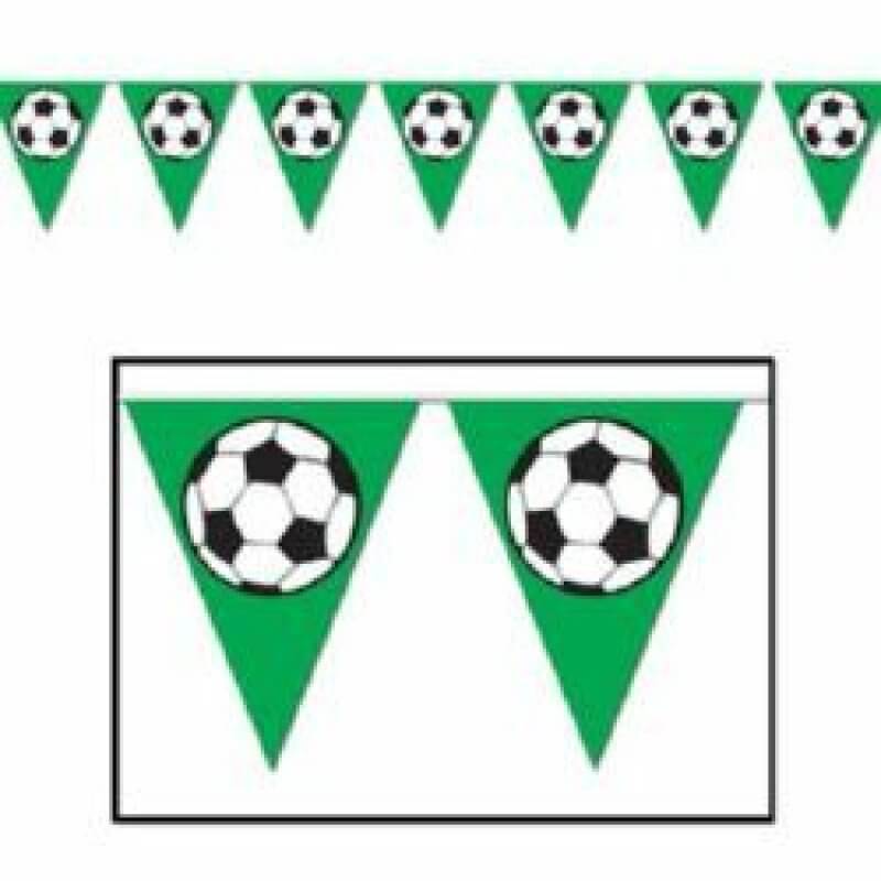 Soccer Ball Pennant Flag Plastic Banner