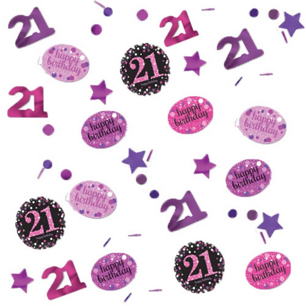 Pink Celebration 21st Birthday Confetti 34g