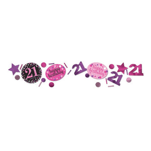 Pink Celebration 21st Birthday Confetti 34g