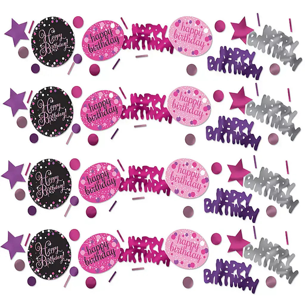 Pink Celebration Happy Birthday Confetti 34g