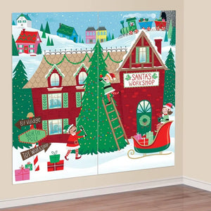 Santa's Workshop Scene Setters Add On Wall Decorations Kit 2 pack