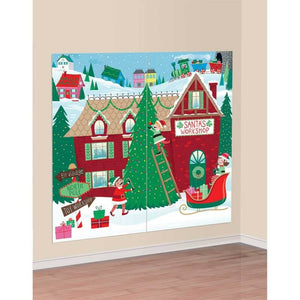 Santa's Workshop Scene Setters Add On Wall Decorations Kit 2 pack