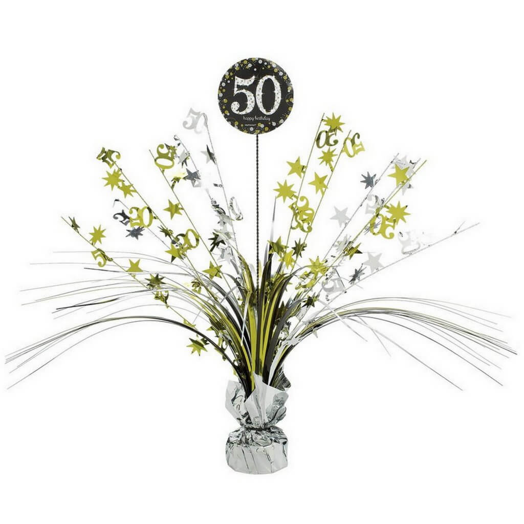Sparkling Celebration 50th Birthday Centrepiece Spray