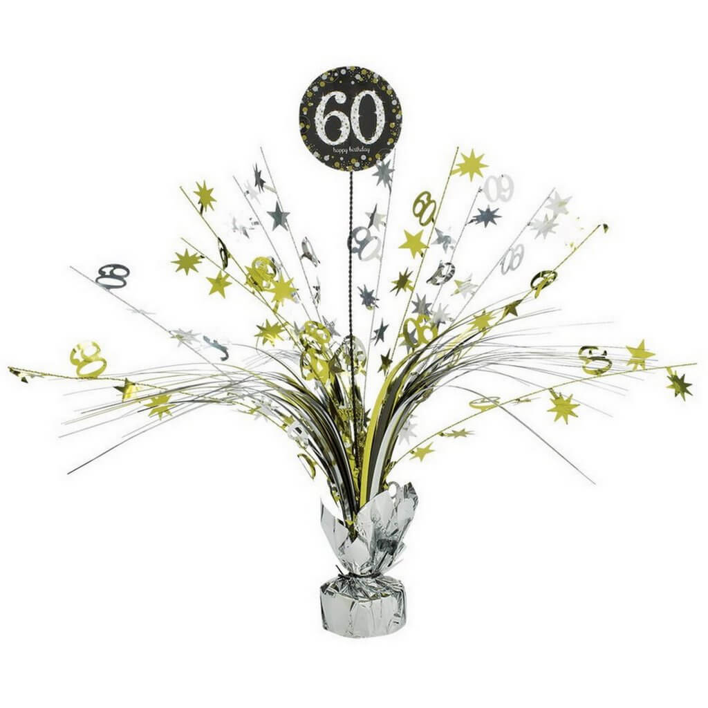 Sparkling Celebration 60th Birthday Centrepiece Spray