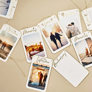 Anniversary memory banner with words Love, Forever & Lifetime