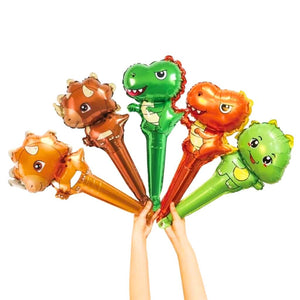 Assorted Dinosaur Handheld Foil Balloons 5pk