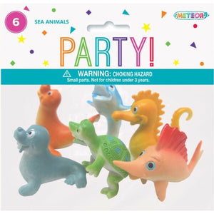 Assorted Sea Animal Party Favours 6pk Childrens under the sea mermaid party supplies