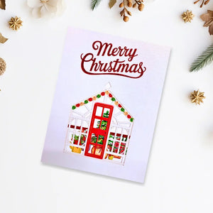 3D Christmas greenhouse card with Australian wildlife cover
